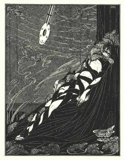 Edgar Allan Poe: El pozo y el péndulo (litografía) de Harry Clarke