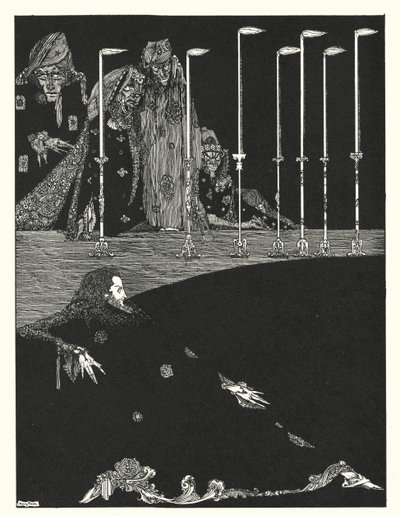 Edgar Allan Poe: El pozo y el péndulo (litografía) de Harry Clarke