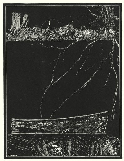 Edgar Allan Poe: El entierro prematuro (litografía) de Harry Clarke