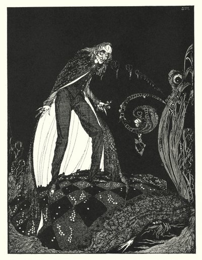 Edgar Allan Poe: El corazón delator (litografía) de Harry Clarke