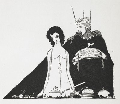 Ilustración para el cuento "Cenicienta o el zapatito de cristal". de Harry Clarke