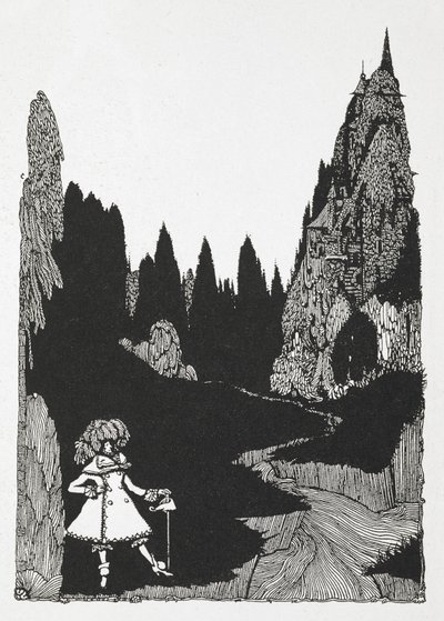 Ilustración para el cuento "Pulgarcito". de Harry Clarke