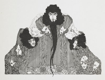 Ilustración de Barba Azul. de Harry Clarke