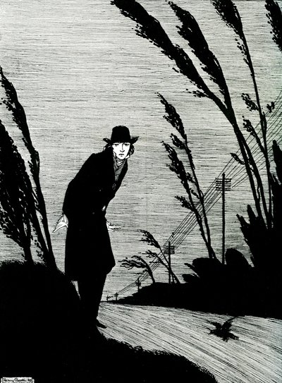En medio de todo había un rostro blanco frío de Harry Clarke