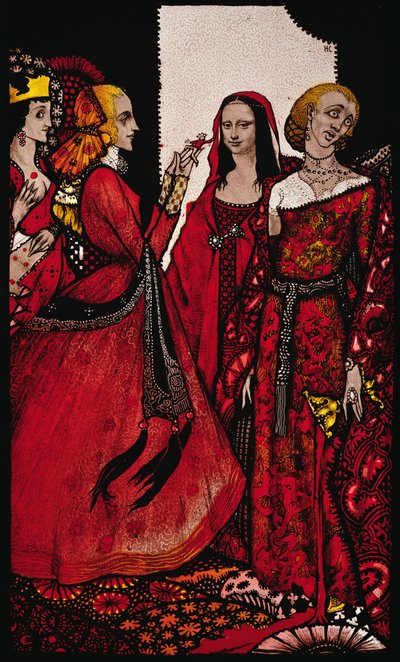 Reinas cuyo dedo una vez agitó a los hombres, ilustración de Harry Clarke de 