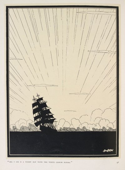 Fiebre del mar. "Todo lo que pido es un día ventoso
 con las nubes blancas volando" de Harry Clarke