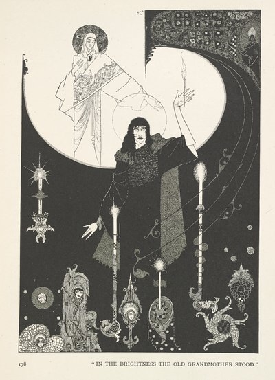 La niña de las cerillas. En la claridad, la anciana abuela estaba de pie. de Harry Clarke