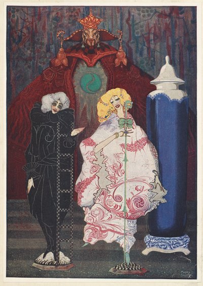 La pastora y el deshollinador. "¿De verdad tienes valor para ir al ancho Mundo conmigo?", preguntó el Deshollinador. de Harry Clarke