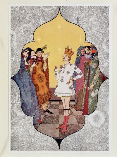 La ropa nueva del emperador: "¡Oh, qué bien se ven! ¡Qué bien le quedan!" - en "Cuentos de hadas" de Hans Christian Andersen, ilustrado por Harry Clarke de Harry Clarke