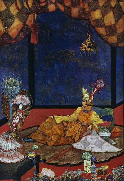 El ruiseñor, cuento de hadas de Hans Christian Andersen (1805-1875), ilustración de Harry Clarke (1890-1931) de Harry Clarke