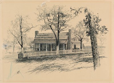 Casa de Campo de H. P. Bottom Cerca de la Posición de Rousseau de Harry Fenn