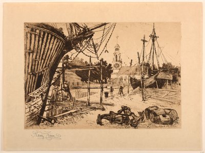 Muelle, Kennebunkport, Maine de Harry Fenn