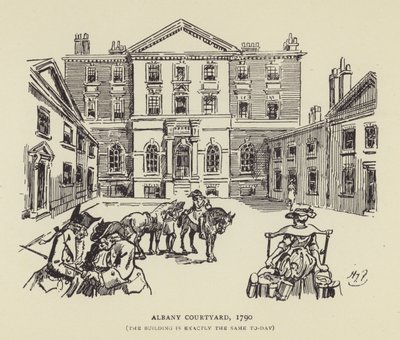 Patio de Albany, 1790, El edificio es exactamente el mismo hoy de Harry Furniss