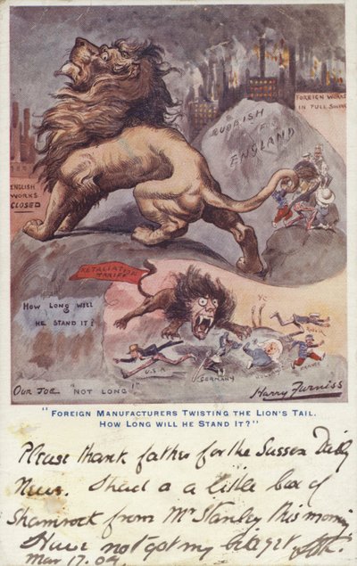 Fabricantes extranjeros retorciendo la cola del león. ¿Cuánto tiempo lo soportará? de Harry Furniss