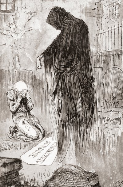 Ilustración de Cuento de Navidad de Los libros de Navidad de Charles Dickens de Harry Furniss