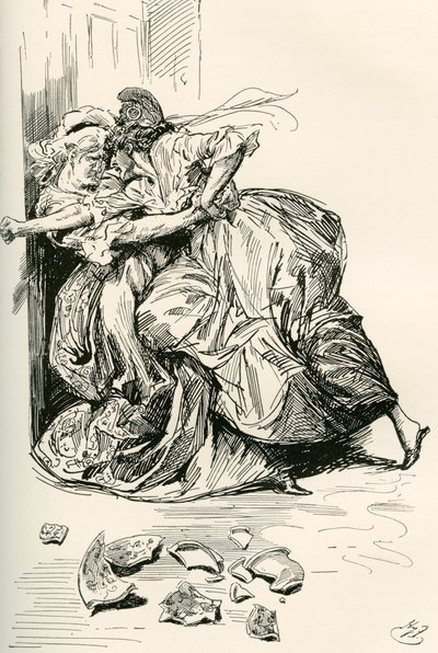 Ilustración para la novela de Charles Dickens Historia de dos ciudades de Harry Furniss