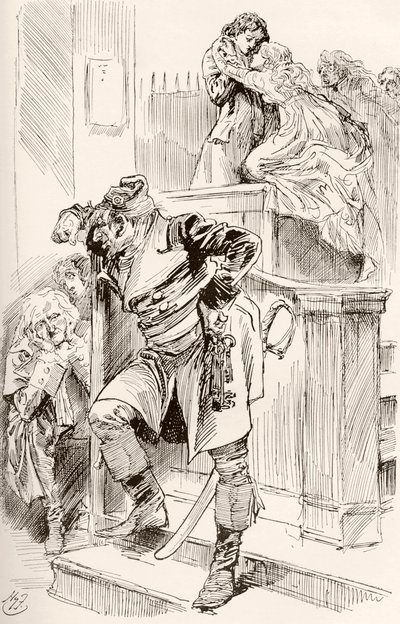 Ilustración para la novela de Charles Dickens Historia de dos ciudades de Harry Furniss