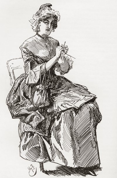 Ilustración para la novela de Charles Dickens Historia de dos ciudades de Harry Furniss