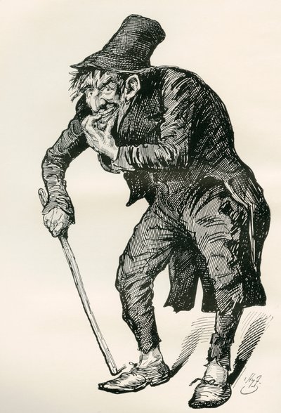 Ilustración para The Old Curiosity Shop de Charles Dickens de Harry Furniss