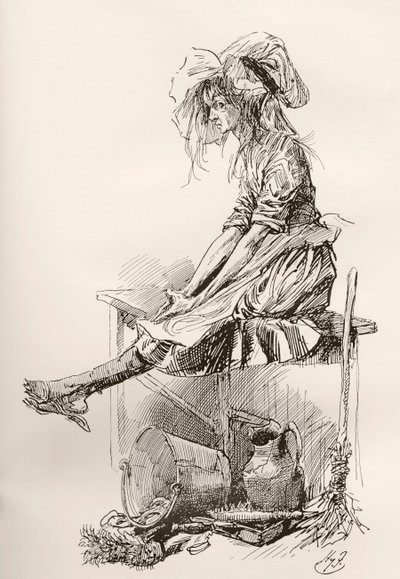 Ilustración para The Old Curiosity Shop de Charles Dickens de Harry Furniss