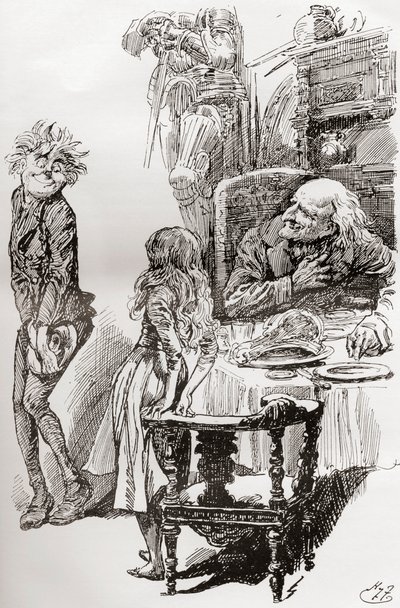 Ilustración para The Old Curiosity Shop de Charles Dickens de Harry Furniss