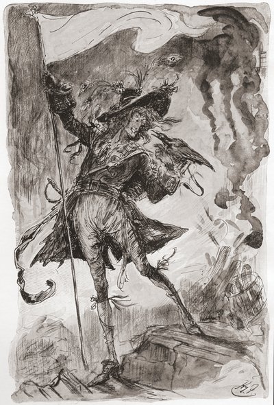 Ilustración para la novela de Charles Dickens Barnaby Rudge de Harry Furniss