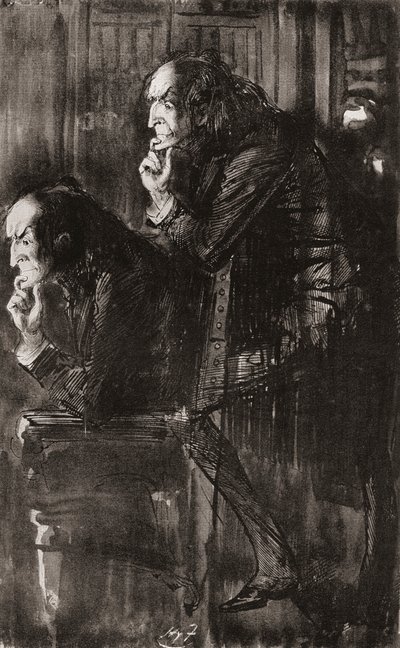 Ilustración para la novela de Charles Dickens La ganga del fantasma de Harry Furniss