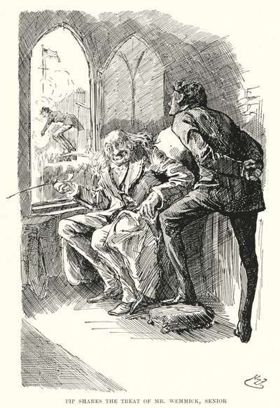 Ilustración de Grandes esperanzas de Charles Dickens de Harry Furniss