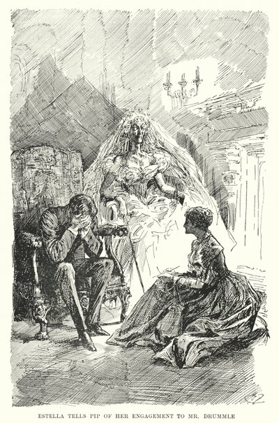 Ilustración para Grandes Esperanzas de Charles Dickens de Harry Furniss