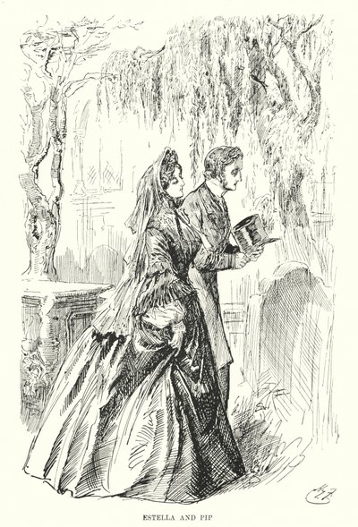 Ilustración para Grandes esperanzas de Charles Dickens de Harry Furniss
