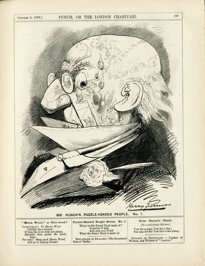 Ilustración de Harry Furniss (1854-1925) en Punch de Harry Furniss