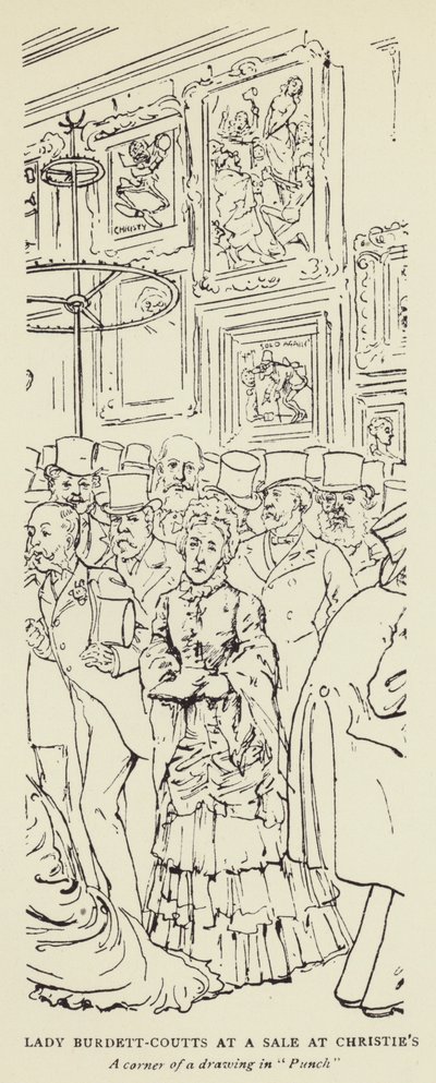 Lady Burdett-Coutts en una Venta en Christies de Harry Furniss