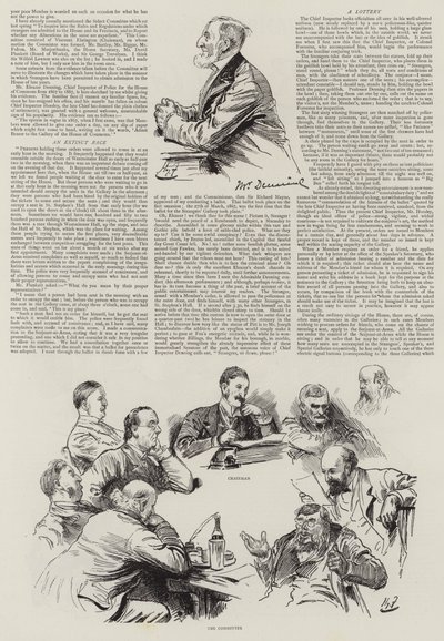 Vida en el Parlamento, extraños en la Cámara de Harry Furniss