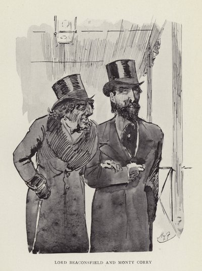 Lord Beaconsfield y Monty Corry de Harry Furniss