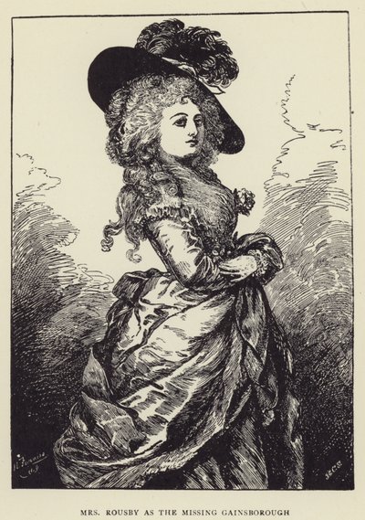 Sra. Rousby como el Gainsborough Perdido de Harry Furniss