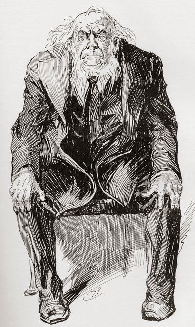 Provisiones. Ilustración de Harry Furniss para la novela de Charles Dickens Grandes esperanzas, de The Testimonial Edition publicada en 1910. de Harry Furniss