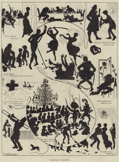 Shakespeare en silueta de Harry Furniss
