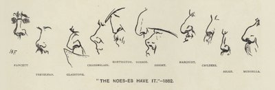 Los Noes-es (es decir, las narices de los políticos) lo tienen - 1883 de Harry Furniss