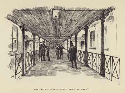 El famoso camino cubierto, The Rope Walk de Harry Furniss