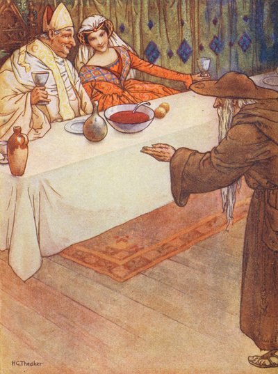 A Lay Of St Nicholas (litografía en color) de Harry George Theaker