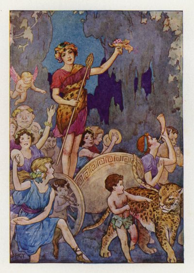 Baco (litografía en color) de Harry George Theaker