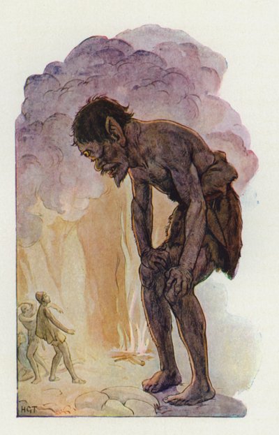 Cíclope (litografía en color) de Harry George Theaker