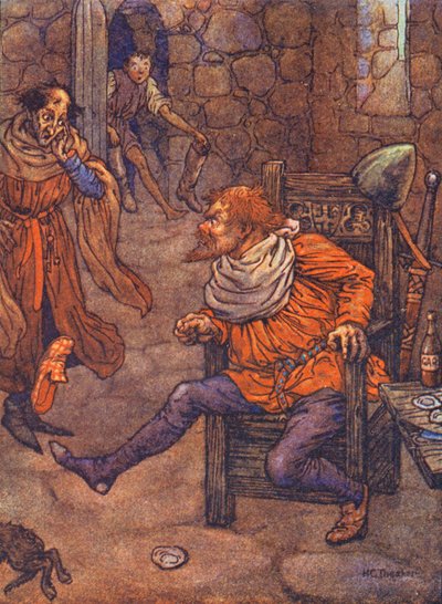 Delfín gris, una leyenda de Sheppey (litografía en color) de Harry George Theaker
