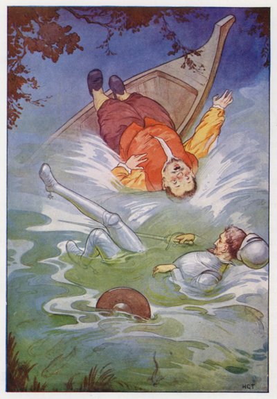 Ilustración para Don Quijote (litografía en color) de Harry George Theaker