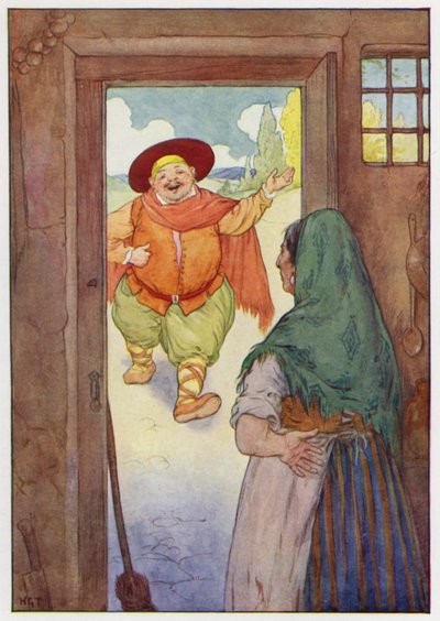 Ilustración para Don Quijote (litografía en color) de Harry George Theaker