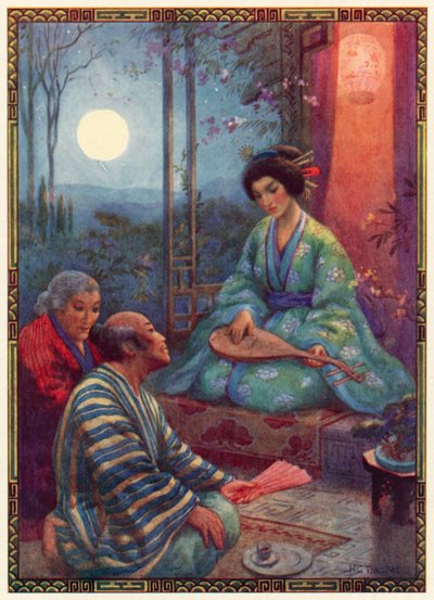 Princesa Esplendor del Bambú Plumoso (litografía en color) de Harry George Theaker