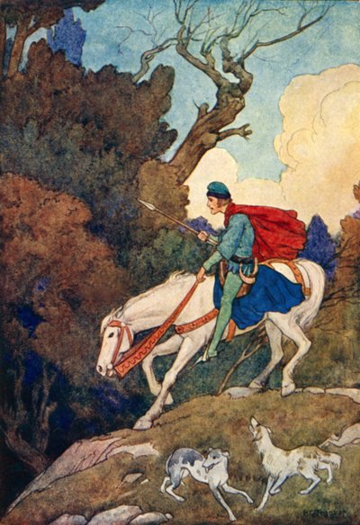 El bosque encantado (litografía en color) de Harry George Theaker