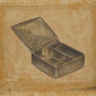Caja de peltre con dos compartimentos de Harry Goodman
