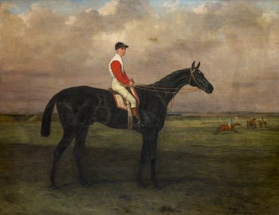Chippendale-Caballo de carreras con jinete en el hipódromo de Newmarket, c.1874 (óleo sobre lienzo) de Harry Hall