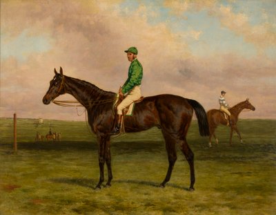Galopin con Jockey arriba, c.1875 (óleo sobre lienzo) de Harry Hall